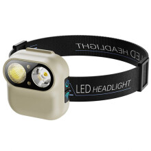 Sökljus XPE LED Pannlampa Kraftfull LED Arbetsljus 800mAh 6 Växlar för Utomhusfiske Camping Vandring Gräddvit