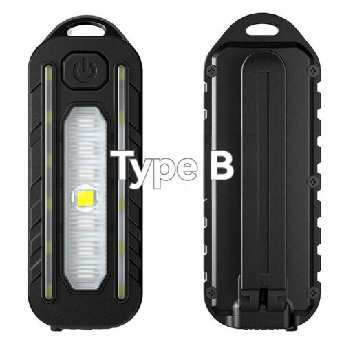 Outdoor Flashlight Pen Clip Safety Warning Light Rechargeable Flashlight Outdoor Multi-Function Shoulder Strap Light B 2