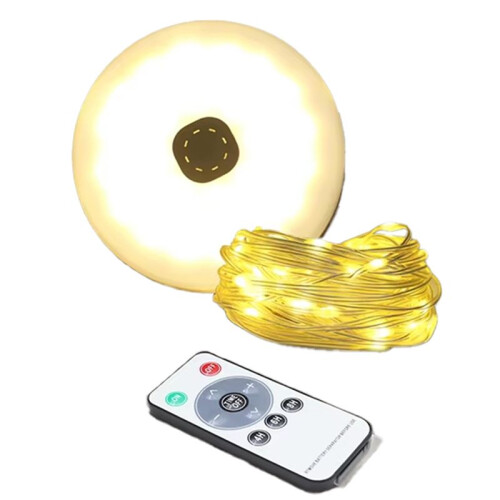 LED Rechargeable Camping Light,10 Meter Recyclable Rolling String Light Waterproof,Tent Decor Atmosphere Light