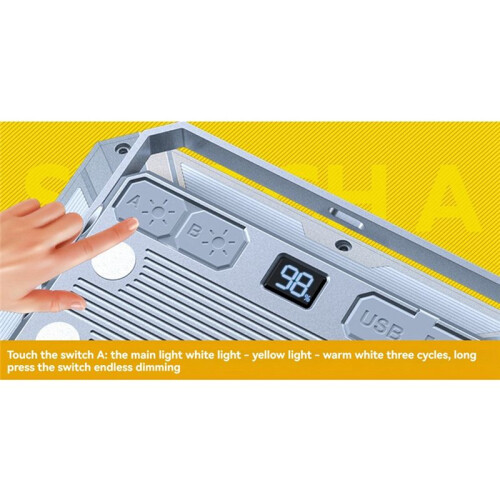 Outdoor Camping Tent Light Portable Multi-Function Handheld Light Work Light Waterproof Hanging Night Light 2