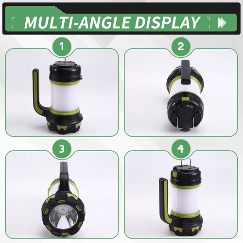 LED Lantern Camping Flashlight Rechargeable Waterproof Searchlight Outdoor Emergency Multi-Function Searchlight,A 2