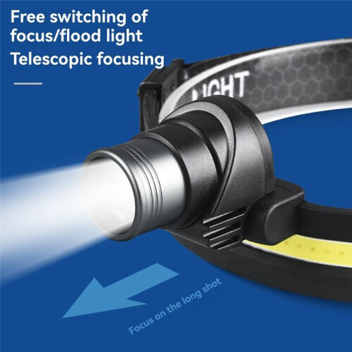 Sensor Headlight Led Light Outdoor Strong Light  Floodlight COB -Mounted Fishing Light Running Headlamp 2