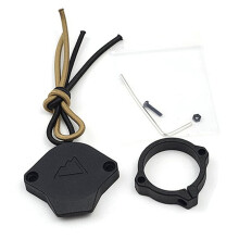 Ficklampslinsskyddsskydd Starkt Ljus Utomhus Ficklampa Seriens Linsskydd för M300/M600 Protector S Svart