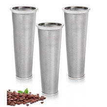 3-Pack Cold Brew-Koffiefilters voor een MasonJar van 64 Oz met Brede Opening, Zeef van Roestvrij Staal 304 met Afdichtring