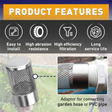 Einlass-Saugsieb-Netzfilter, Kompatibel mit Livewell-Pumpe, Inline-Industrieinstallation, Wasserfilter für Gartenwaschanlagen
