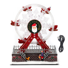 Weihnachtsrotierende LED-Licht-Riesenrad-Spieluhr mit klarem