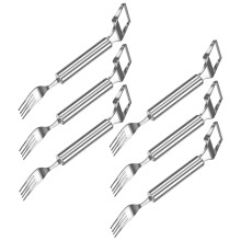 Coupe-pastèque professionnel en acier inoxydable et fourchette