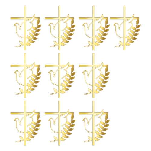Waterproof Cake Decoration Crossed Doves Cake Insert-Style D