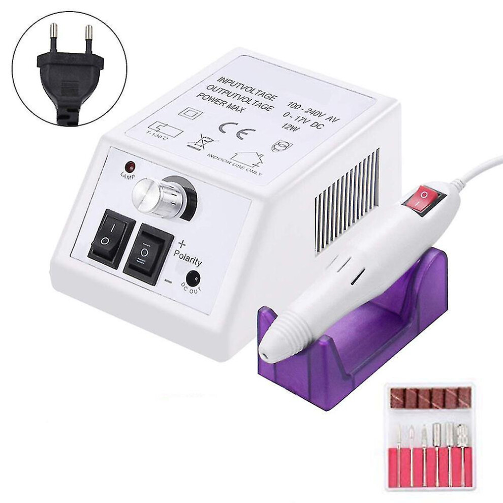 Manicure Machine for Nail Drill Bits Set, Rechargeable Portable Design with 20000 RPM Electric Nail Files for Acrylic Gel Nails Grinding Shaping