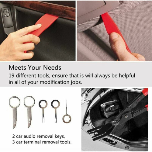 Advanced Automotive Plastic Tools, Ergonomically Designed Upholstery Pliers, Non-Damaging Trim Removal, Multi-function Panel Fastener Clips, Storage 2
