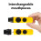 Professional Plastic Kazoo with 10 Flute Diaphragms, Yellow, Adjustable Tone 6