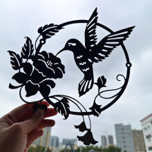 Arte de parede abstrata boho com pássaros para decoração de casa, contorno delicado e aparência realista com metal resistente e durável,