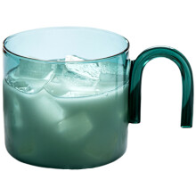 Tasse à café ronde en verre simple de 300ml, tasse-Lac vert