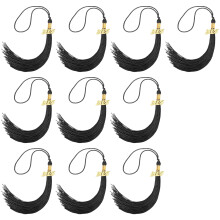 10Pcs Graduation Hat Tassels Charm Class of 2025-Black