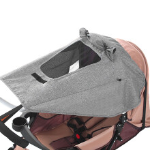 Chapeau d'ombrage universel pour poussette bébé, protection UV, gris clair