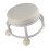 High Density Memory Foam Waterproof Rolling Ottoman Footrest Beige 8