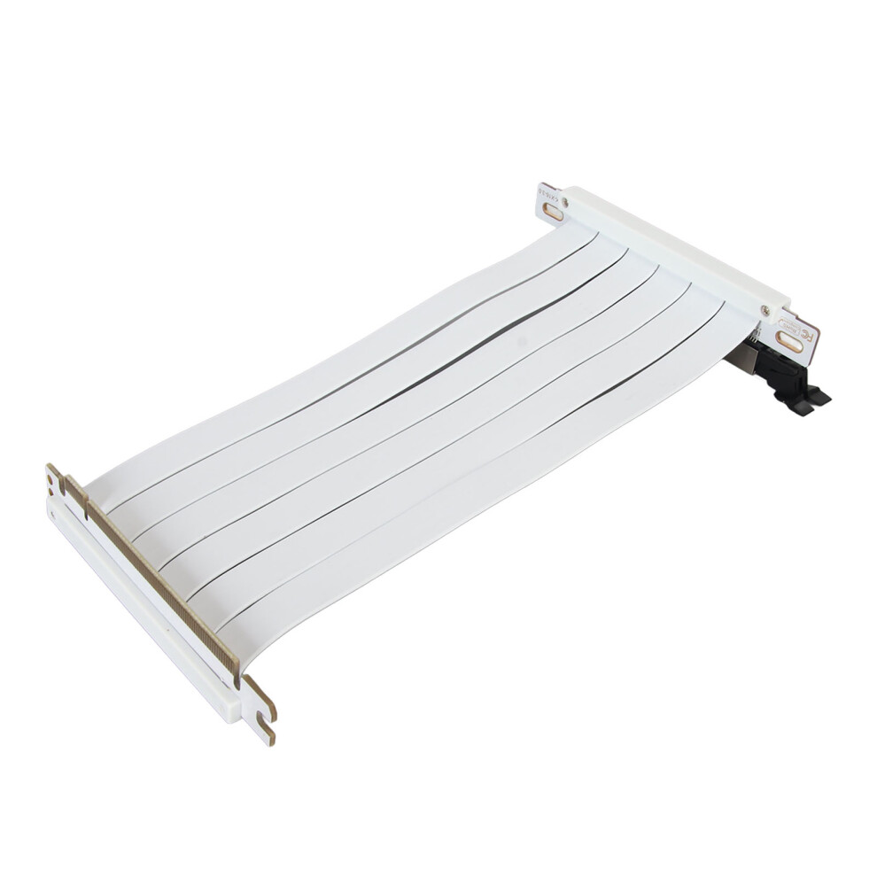 50Cm Pcie 3.0 X16 Riser Cable 180 Flexible Reverse Gpu Connector White 4681370007187