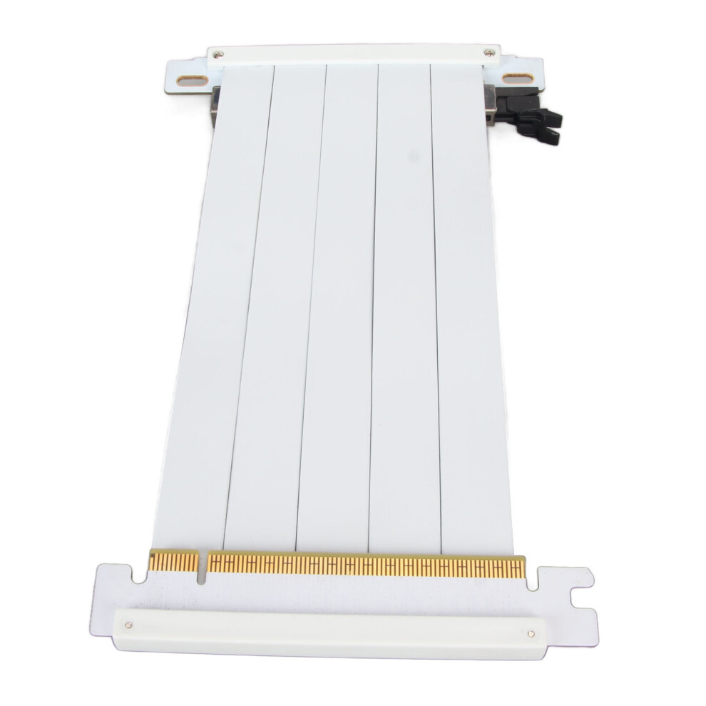High Speed Pcie 4.0 X16 Riser Cable 30Cm For Rtx 4090 Rx 7900 Xt White 5041370007164
