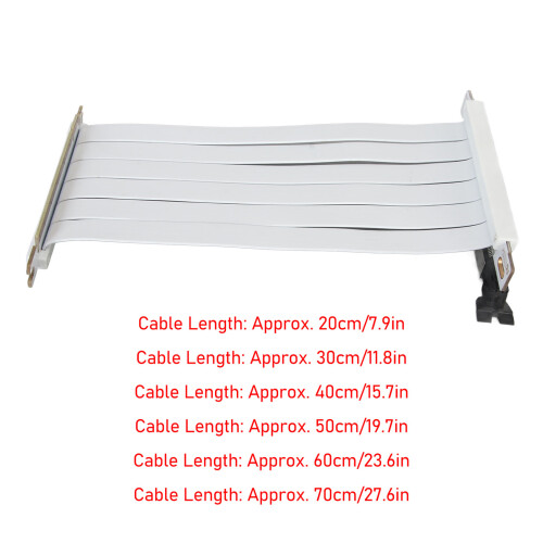 Cable riser PCIe 3.0 X16 flexible à 180, double inversion, 20 cm 1