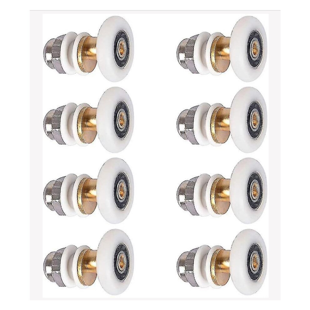 Innovative Shower Door Rollers, Smooth And Low Sliding Noise, Wide Application For Enclosures Cabins, 8Pcs, Suitable For 4-6Mm Thick Shower Doors, 9405630988222