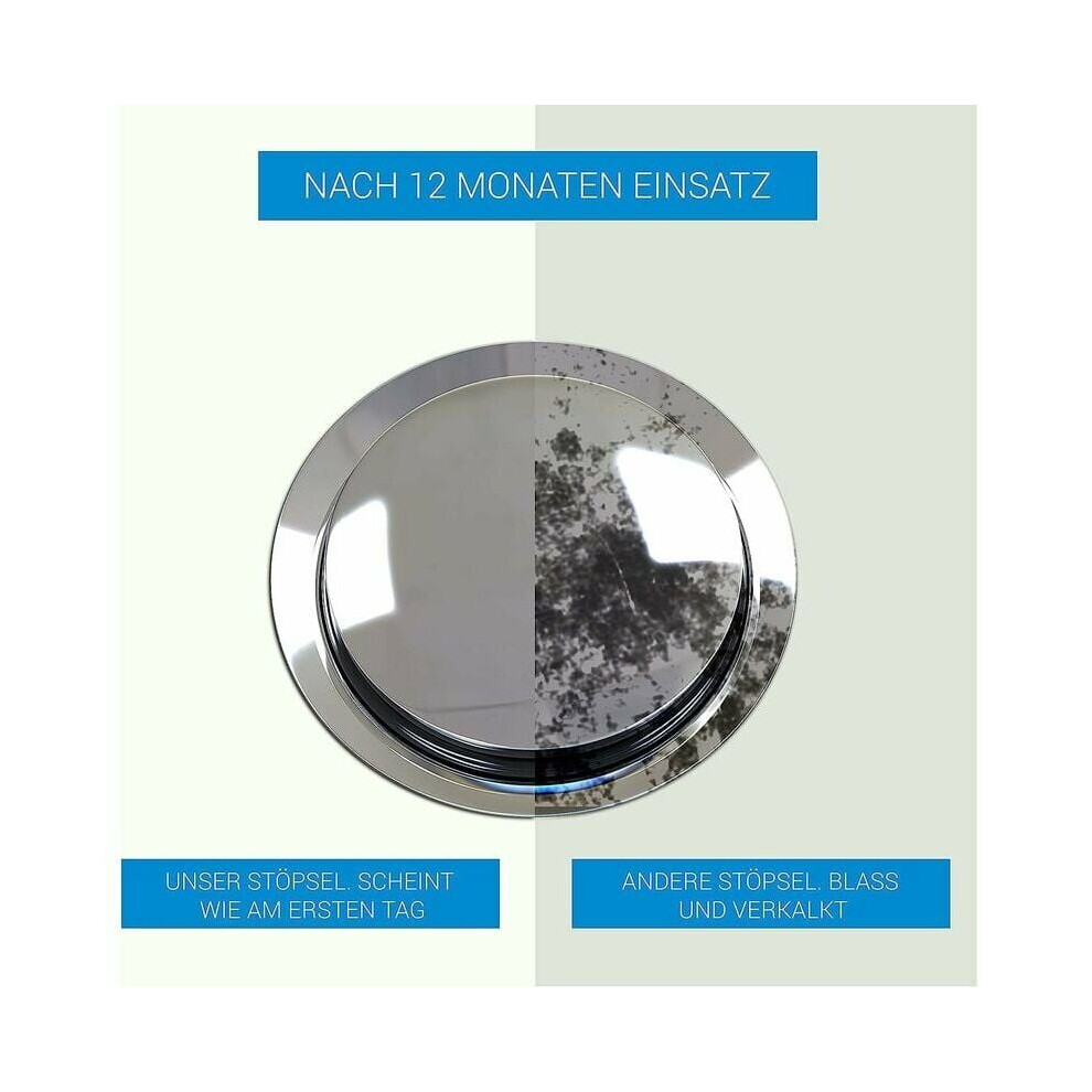Elegant Basin Sink Plug, Universal Sink Stopper Drain Plunger Replacement For Bathroom Sinks, Height Adjustable Manual Lift Drain With Anti-Limescale 9169997128447