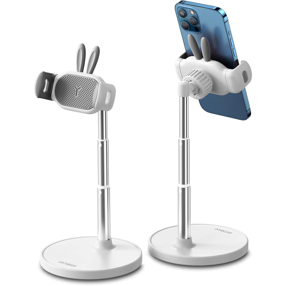 360-Degree Rotating Cell Phone Stand, Foldable And Portable Adjustable Angle Height Holder With Weighted Steel Anti-Slip Base 9405630995848