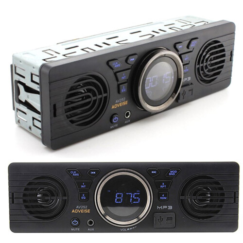 Solution audio compacte pour voiture, système 1 DIN avec Bluetooth 5.0 intégré pour une diffusion musicale fluide, compatible USB, carte TF et