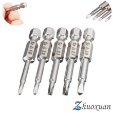 Punte per cacciavite magnetiche a testa triangolare, antiruggine e antiscivolo in acciaio S2Steel, ideali per l'installazione di mobili, lunghezza 5