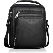 Herre crossbody-taske i læder, slidstærkt læder, komfortabel bærekomfort med justerbar skulderrem, rummelig opbevaring,