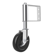 1 inch buitenpoortwiel, universele montageplaat voor eenvoudige installatie, veerbelast voor automatische hoogteverstelling, robuust poortwiel met
