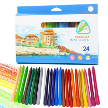 Colorful Creations, lápices de colores no tóxicos, paquete de 24 unidades, mango triangular para pequeños artistas, paleta vibrante para colorear