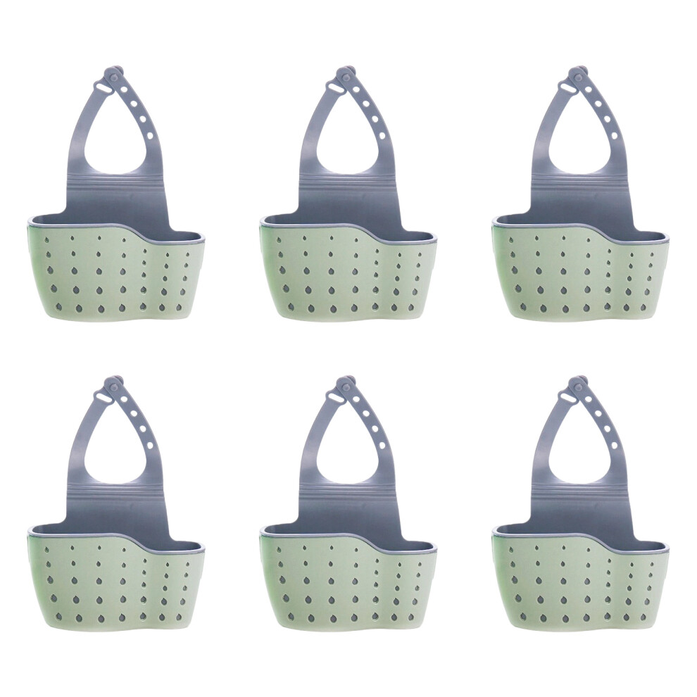 Double Layer Sink Hanging Bag Adjustable Snap Fasteners-Green 7732000532511