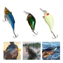 Kit di 94 esche per la pesca con ganci, viti sferiche e scatola per la pesca per bass e trota