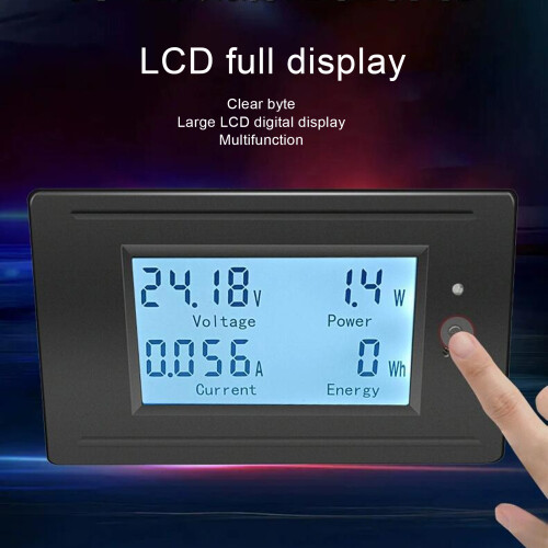Voltmetro Ammeter Power Meter Digitale LCD 6-200V, Display in ABS 2