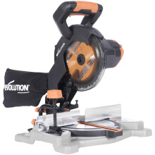 Evolution Power Tools R185CMS-Li Cordless Compound Mitre Saw with Multi-Material Cutting, 45Â Bevel, 45Â Mitre, 850W - Includes 185MM TCT Blade,