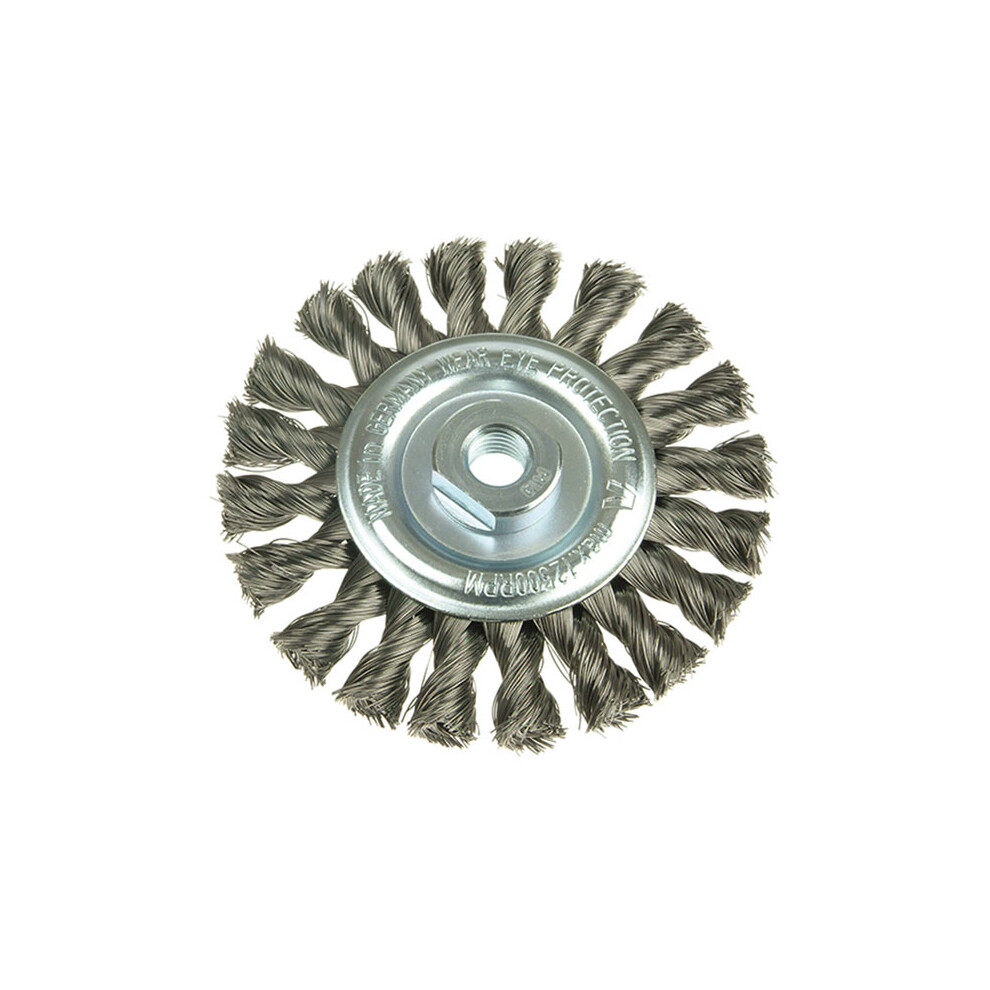 Lessmann 472.811 Knot Wheel Brush 115 X 14Mm 22.2Mm Bore Stainless Steel Wire 4017359013687