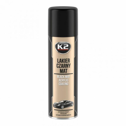 Vernis - K2 - L340 - Acrylique - Séchage rapide - 500 ml - Noir mat