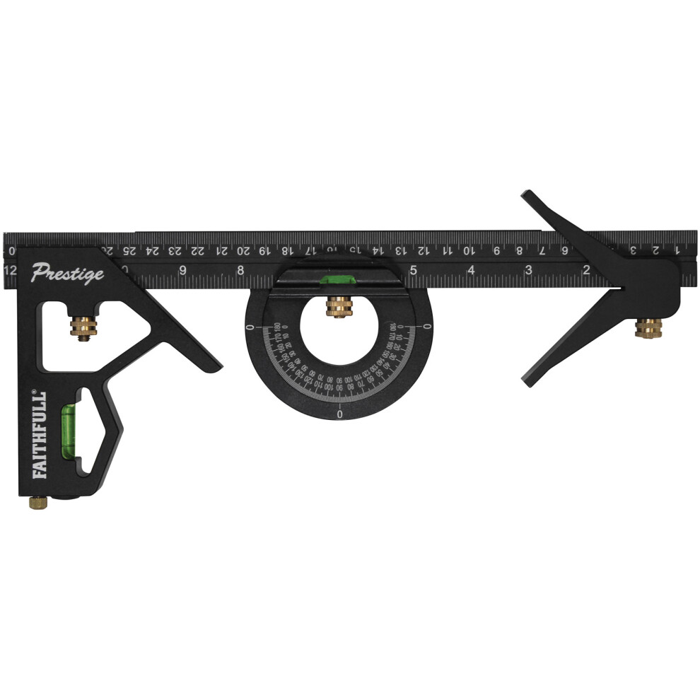 Faithfull Prestige Combination Square Set - 300Mm (12In)