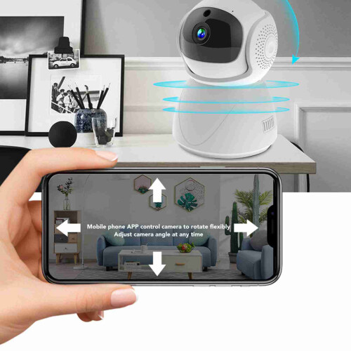 5G HD 3MP Wireless Camera with Night Vision, Speaker, 128G Support, White 2
