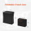 Leather Car Garbage Can Foldable 7.9x7.1x5.9in, Black, Large Capacity 7