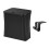 Leather Car Garbage Can Foldable 7.9x7.1x5.9in, Black, Large Capacity 3