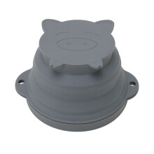 Bol de voyage pliable en silicone pour chien avec couvercle, portable 350 ml