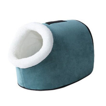 Gekippte offene halbgeschlossene Hundehütte Katzenbett Blau 35x30x45cm