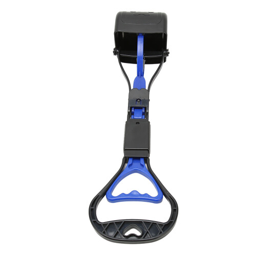 Dog Waste Scooper High Strength Durable Folding Portable Blue Handle