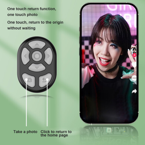 Bluetooth Remote Ring Control for Mobile Selfies, 10M, Black 2
