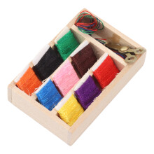 Miniatur-Puppenhaus Nähkasten Set im Maßstab 1:12, leuchtende Farben, 4,9 x 3,2 cm