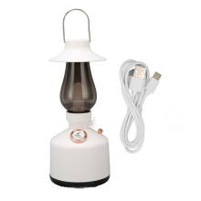 Aromaterapi-luftfukter med dimbar parafinlampe, kompakt luftfukter for hjemme-, soveroms- og kontorbruk med myk belysning