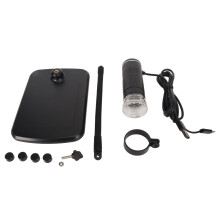 Draagbare microscoop met digitale vergroting, endoscoop, 1000x LED-verlichting, instelbare helderheid, flexibele arm, 3-in-1 interface voor Android,