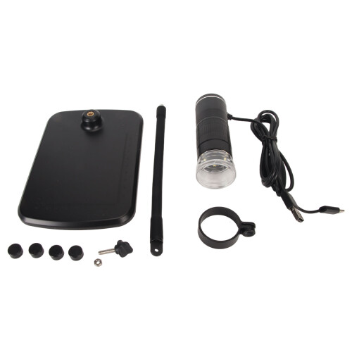 Microscope portable numérique à grossissement 1000x, endoscope, éclairage LED, luminosité réglable, bras flexible, interface 3 en 1 pour