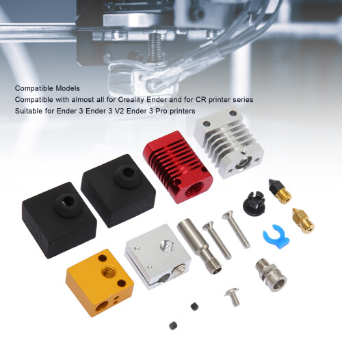 Kit Hotend per stampante 3D Ender 3, V2 e Pro, ugello in metallo e assemblaggio 2